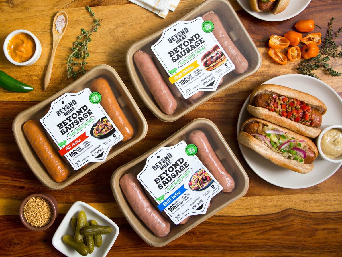 Beyond Meat plant-based sausages